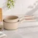 Lot De 2 Casserole HOME LINE 16 & 18 cm Crème Boisé