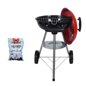 Barbecue à Charbon HOME LINE YH22014D  + Sac de Charbon Gratuit