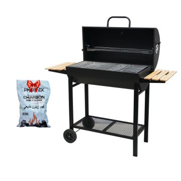 Barbecue à Charbon HOME LINE 1813-24S  + Sac de Charbon Gratuit