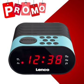 Radio-réveil avec FM PLL et affichage LED LENCO CR-07 Blue  