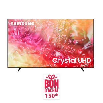 SAMSUNG 70" 4K UHD Smart TV - DU7000 2024 Avec Récepteur Intégré + Chèque Cadeau de 150 DT