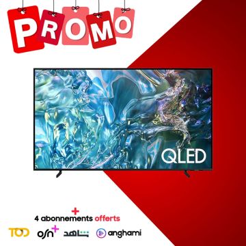 SAMSUNG 55" QLED 4K UHD Smart TV - Q60D 2024 + 4 Abonnements 