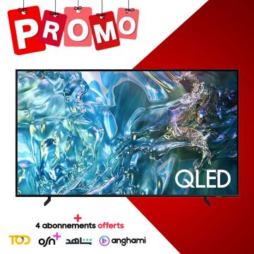  Tv SAMSUNG 75'' Smart Q60D QLED 4K 2024 + 4 Abonnements 