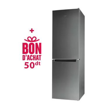 Réfrigérateur Combiné WHIRLPOOL 360 Litres NoFrost - Inox + Un Bon d'achat 50 dt 