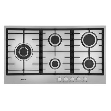 Plaque de Cuisson 5 Feux Gaz 90cm F817X Inox FOCUS LINE