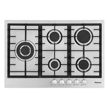 Plaque de Cuisson 5 Feux Gaz 75 cm  F811X Inox FOCUS