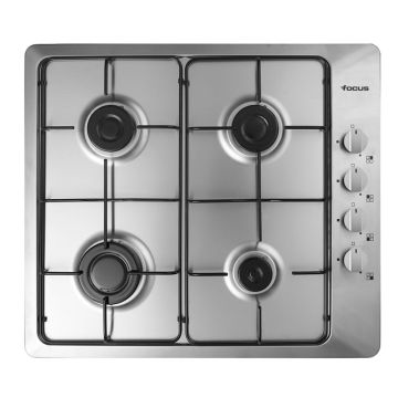 Plaque de Cuisson 4 Feux Gaz 60 cm F.400X Inox FOCUS