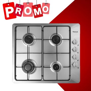 Plaque de Cuisson 4 Feux Gaz 60 cm F.400X Inox FOCUS