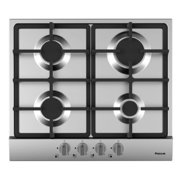 Plaque de Cuisson 4 Feux Gaz 60 cm  F.408X Inox FOCUS