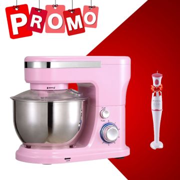 Robot Pètrin SM1902 1000W Rose PRESTIGIA + Mixeur Plongeant Gratuit 