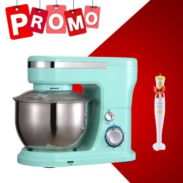 Robot Pétrin SM1902 1000W Bleu PRESTIGIA + Mixeur Plongeant Gratuit