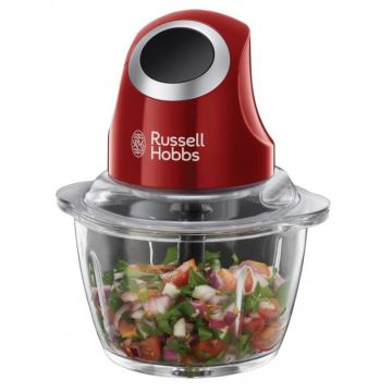 Mini Hachoir Bol En Verre 24660-56 200W Rouge RUSSELL HOBBS