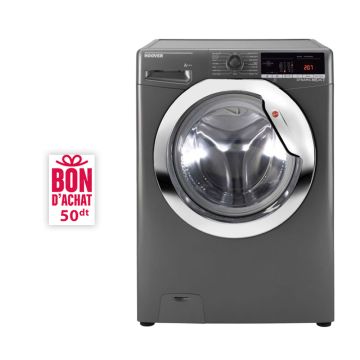 Lave linge Frontal HOOVER DXOA49C3R-80 Smart 9 Kg + Bon D'achat de 50 DT