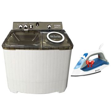 Machine à Laver Semi-Automatique FRESH 13KG + Fer à Repasser Gratuit