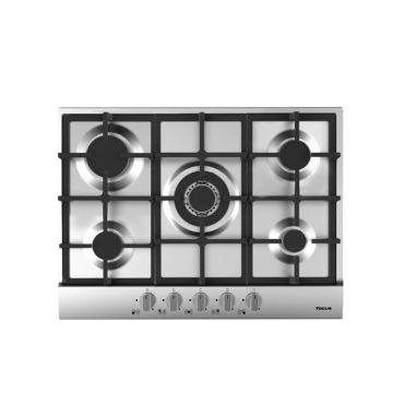 Plaque de Cuisson 5 Feux Gaz 70 cm F478X Inox FOCUS