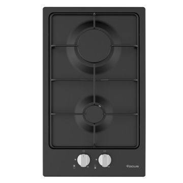 Plaque de Cuisson 2 Feux  Gaz 30 cm F813B  Noir FOCUS