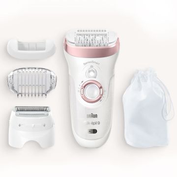 Epilateur SES9-720 Epilateur Silk épil 9 sensosmart Blanc et Rose BRAUN