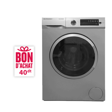 Lave Linge Frontal SCHNEIDER SCLL812EXPS 8KG - Silver + Bon D'achat 40Dt  