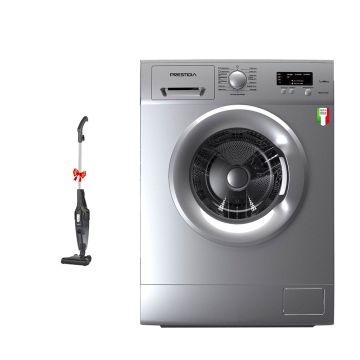 Lave Linge Frontal G710S PRESTIGIA 7KG Silver  +Aspirateur Gratuit 