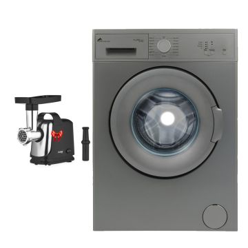 Lave Linge Frontal SU844 MONTBLANC 6KG Silver + Hachoir Gratuit