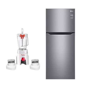 Réfrigérateur Inverter LG GL-C252SLBB 234 Litres NoFrost - Inox + Blender MOULINEX LM242B25 