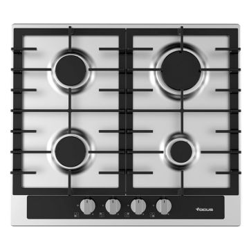 Plaque de Cuisson 4 Feux Gaz 60 cm F.402X  Inox FOCUS