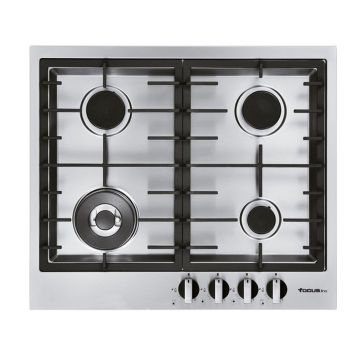 Plaque de Cuisson 4 Feux Gaz 60 Cm  QUADRA.60 Thermocouple Inox FOCUS LINE