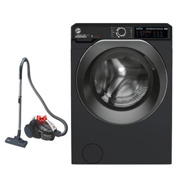 Lave linge Frontal HOOVER HW414MBCB-1 14 Kg - Noir + Aspirateur HOOVER Gratuit 