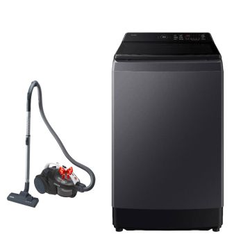 Machine à Laver Top Samsung WA80F13S5CNQ Smart 13Kg Noir + Aspirateur d'une valeur de 400 dt 