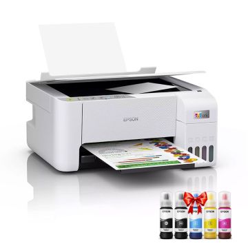 Imprimante à Réservoir Intégré EPSON ECOTANK L3256 3En1 Wi-Fi Couleur+ 5 Bouteilles (3 couleurs + 2 noirs) Gratuites