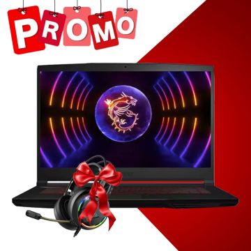 Pc Portable MSI Gamer GF63 12VF-414XFR I5-12450H Noir + Casque Gratuit 