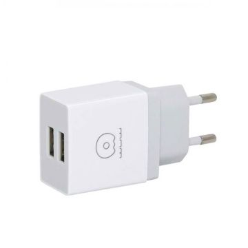 Adaptateur De Charge  WUW C155 Double USB Blanc 