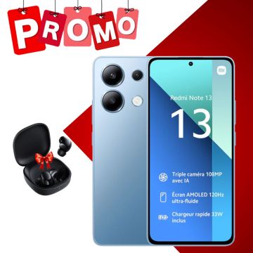 Smartphone XIAOMI REDMI NOTE 13 6GO 128GO Blue + Avec Buds 6 Play gratuit