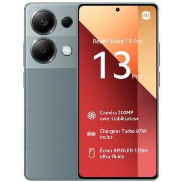 Smartphone XIAOMI REDMI NOTE 13 PRO 8GO 256GO Green