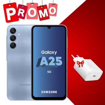 Smartphone  GALAXY A25 8GO 256GO Light Blue + Chargeur Secteur 45W Offert