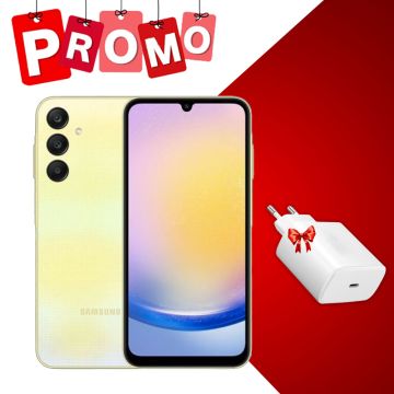 Smartphone  GALAXY A25 8GO 256GO Yellow + Chargeur Secteur 45W Offert