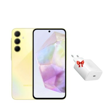 Smartphone SAMSUNG GALAXY A35 8GO 128GO Yellow + Chargeur Secteur 45W Offert