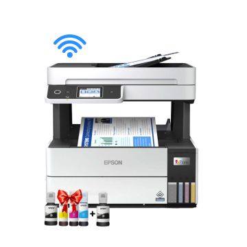 Imprimante Jet d'Encre EPSON ECOTANK L6490 4En1 Couleur Wifi + 5 Bouteilles D'encre 