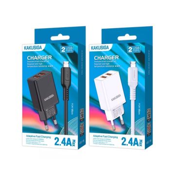 Chargeur KAKU KSC-788 2 Port 2,4A Micro USB Blanc