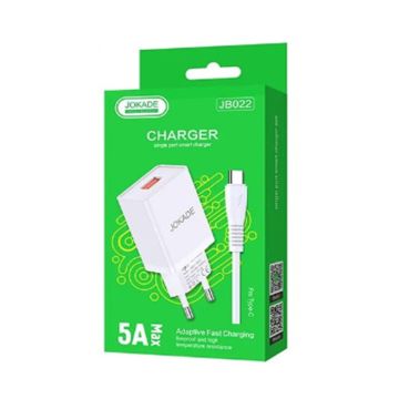 Chargeur JOKADE JB022 Type C Blanc