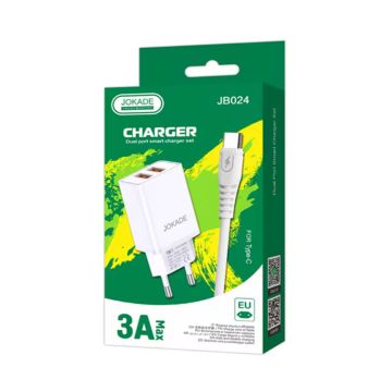 Chargeur JOKADE JB024 Type C Blanc