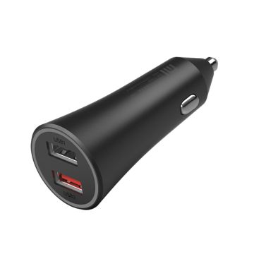 Chargeur de Voiture Double XIAOMI Port Mi 37 W Noir