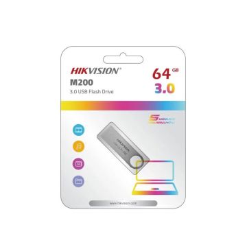 Clé USB HIKVISION 64 GO M200 USB 3.0 Argent