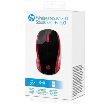 Souris Optique HP Sans Fil 200 - Rouge