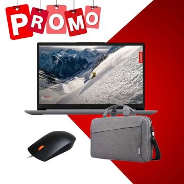  PC Portable LENOVO IdeaPad 1 15AMN7 AMD Athlon 8Go 256Go SSD - Gris+ Sacoche LENOVO T210 et Souris LENOVO 300 USB  Gratuite