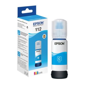 Bouteille D'encre Original EPSON EcoTank 112 - Cyan (C13T06C24A)