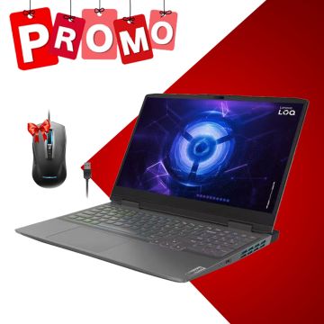 PC Portable Gamer LENOVO LOQ 15IRH8 i5 12ème Gén 16Go RTX 2050 + Souris RVB Lenovo LOQ M100