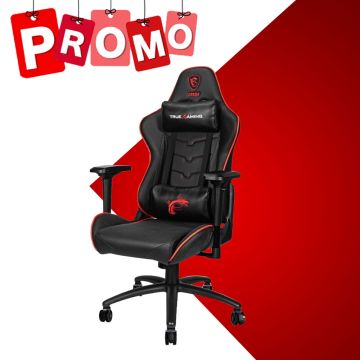 Chaise Gaming MSI Mag CH120X En Cuir PVC Avec Accoudoirs Rembourrés - Noir & Rouge