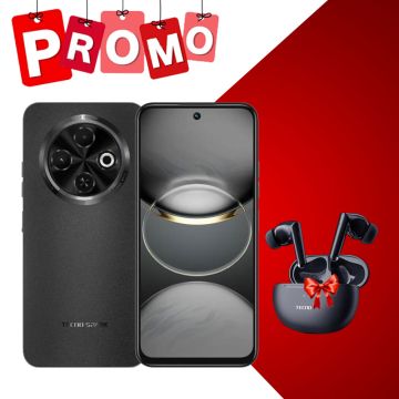  Smartphone TECNO Spark 30C 6Go 128Go  Noir + Earbuds TECNO Offert