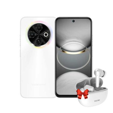 Smartphone TECNO Spark 30C 6Go 128Go Blanc +  Earbuds TECNO Offert